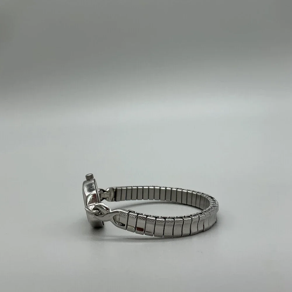 Helm's Womens Watch 19mm White Dial Silver Tone Expansion Bracelet New Battery